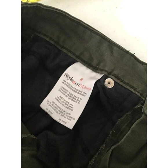 STYLE & CO- WOMENS GREEN SKINNY LEG DENIM JEANS SIZE 8 - Picture 4 of 8
